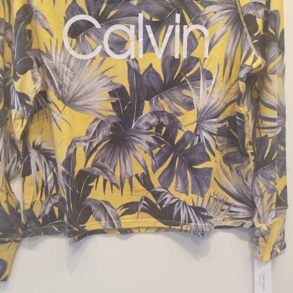 Calvin Klein NEW Hooded Long Sleeve Pullover  Tropical Print Women's Size S - Picture 5 of 11